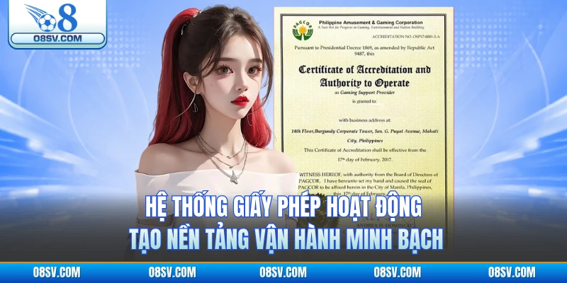 Hệ thống giấy phép hoạt động tạo nền tảng vận hành minh bạch